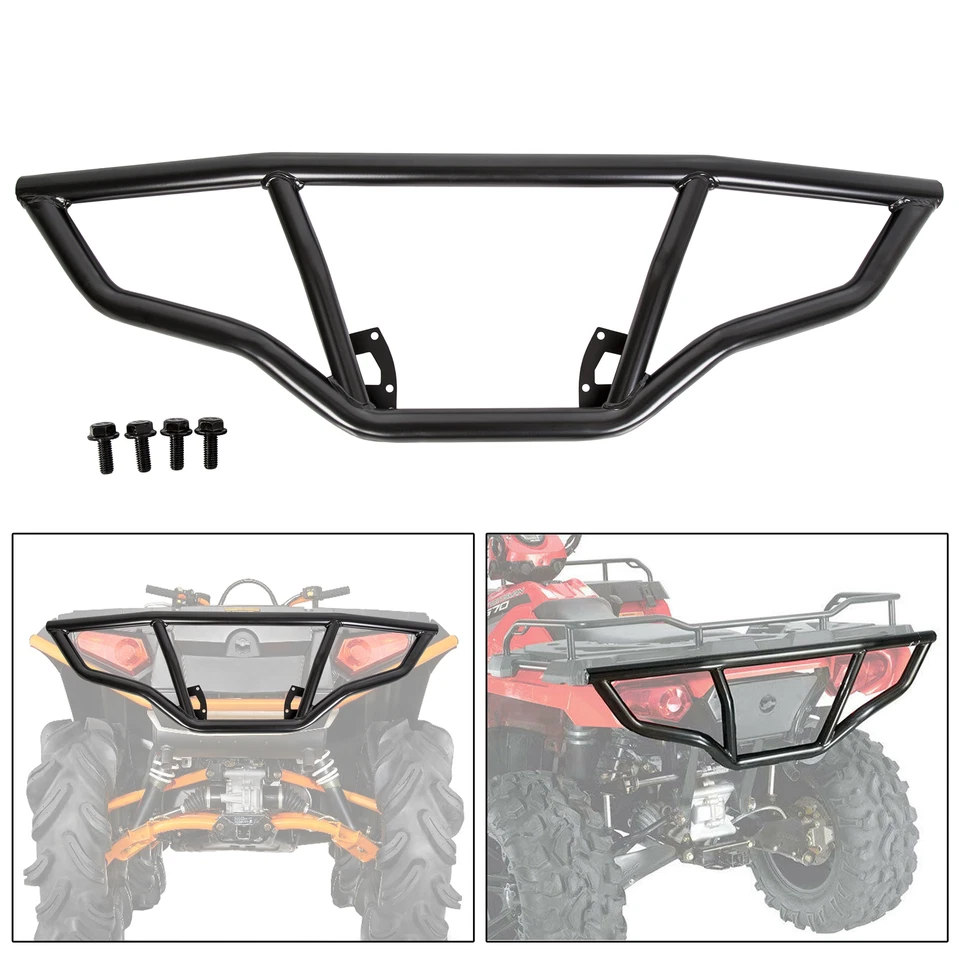 Protector de cepillo trasero parachoques y bastidores de almacenamiento extensor para Polaris Sportsman 450 570 Foto 3 de 4
