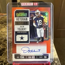 2023 Contenders JALEN TOLBERT AUTO Veteran Red Zone Ticket #CTA-JTO FOTL