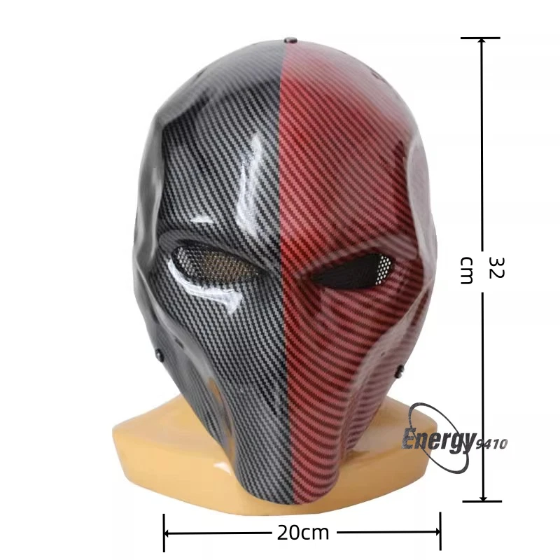 Deathstroke Cosplay Mask GFRP Full Face Protection Steel Wire Eye Halloween Prop - Image 4 of 4