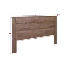 King Size Headboard Only Farmhouse Smooth Sleek Design Modern Country Muted Gray