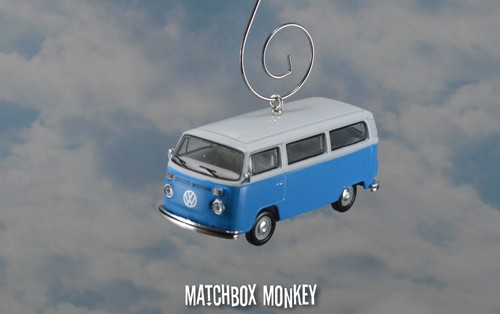 1977 Blue Volkswagen T1 Type 2 Bus Christmas Ornament VW Van Bulli Bay Window - Picture 2 of 8