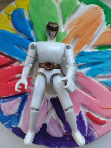 1993 Bandai White Ranger Vintage Power Rangers 4.5" Inch Action Figure