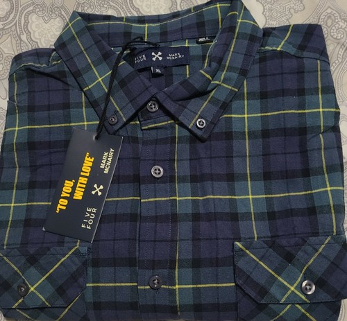 Mark Nairy X Five Four Mens XL Long Sleeve Shirt Plaid Cotton RN116666 - New - Picture 3 of 12
