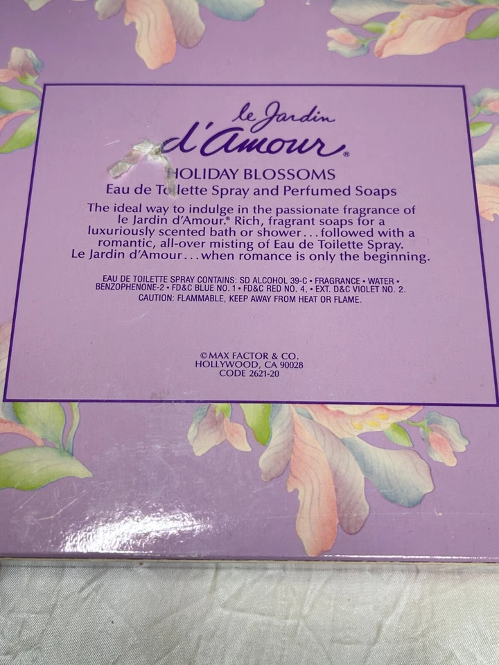 MAX FACTOR LE JARDÍN D'AMOUR 29ML EDT SPRAY/113G JABONES PERFUMADOS (JUEGO DE REGALO) Foto 3 de 4