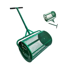 LANDZIE - The Original 24 Inch Compost and Peat Moss Spreader Roller - Top So...