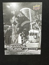 25-26 UD Series 1 Black And White Young Guns Canvas C-97 Donovan Sebrango