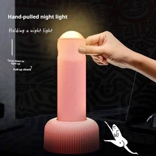 Funny Night Light for Adults Teens Hand-Pull Penis Shaped Table Lamp for H D2P3