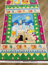 Avlyn Sandcastles on the Seashore Cotton Fabr...
