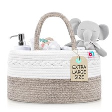 Babynma Rope Diaper Caddy - Storage for Baby and Toddler Items - Portable Cotton
