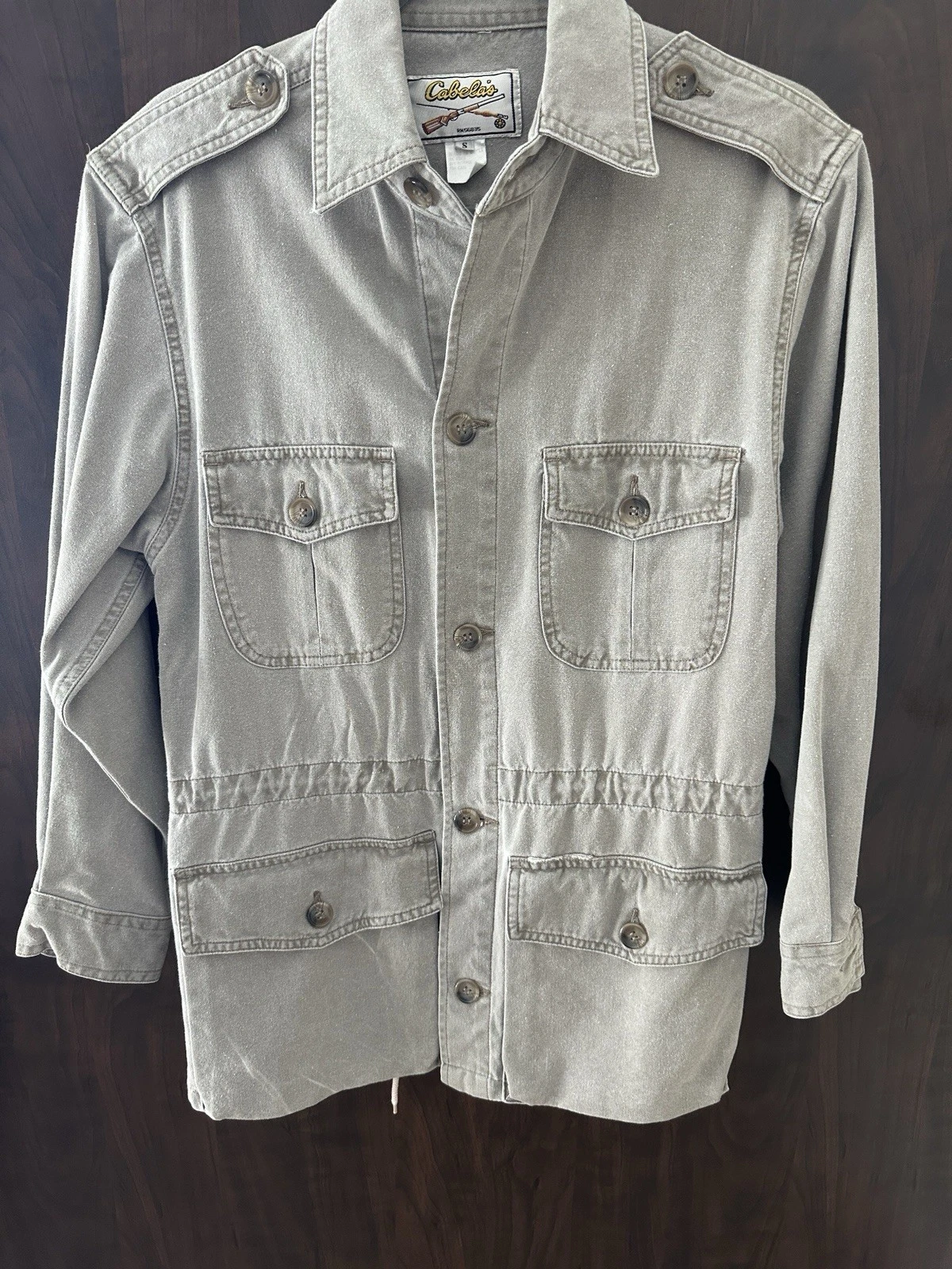 VTG Cabela’s Size S Unisex Poplin Button Front Field Barn Jacket Coat