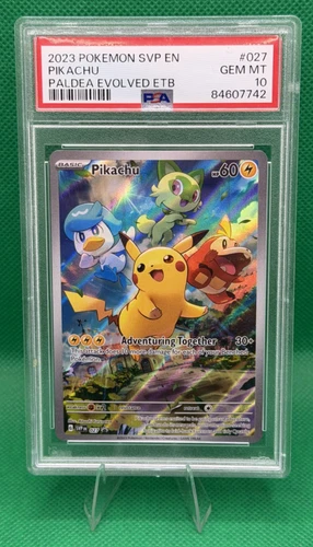 Pokémon TCG Pikachu Paldea Evolved ETB Promo #027 PSA 10 GEM MINT 💎