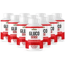 Gluco Sense- Blood Circulation Support- 10 Bottles- 600 Capsules