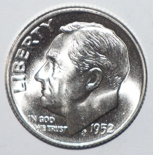 1952 D Roosevelt Dime CHOICE BRILLIANT UNCIRCULATED (K228)