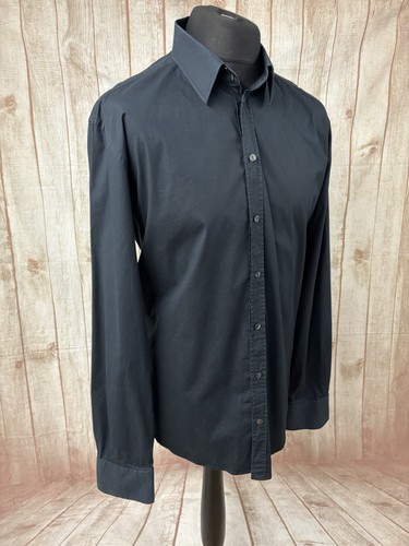 Dolce & Gabbana D&G Martini Made Italy Hombres Camisa Negra Manga Larga 17/43-46” - Imagen 2 de 21