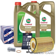 BOSCH ÖLFILTER+10 L CASTROL EDGE 0W-30 FÜR JEEP GRAND CHEROKEE 3 3.0 CRD