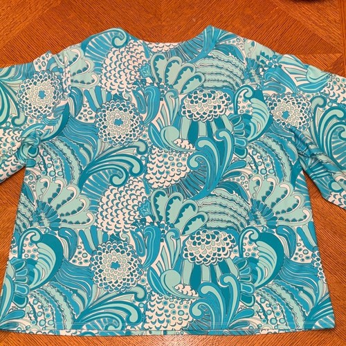 Jude Connally Daniella White and Turquoise Shirt Size XXL New - Picture 3 of 5