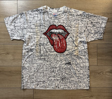 Vintage Rolling Stones All Over Print Map Ton...