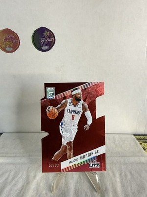 JY15) 2022-23 Elite MARCUS MORRIS SR /92 Red Die Cut LA Clippers