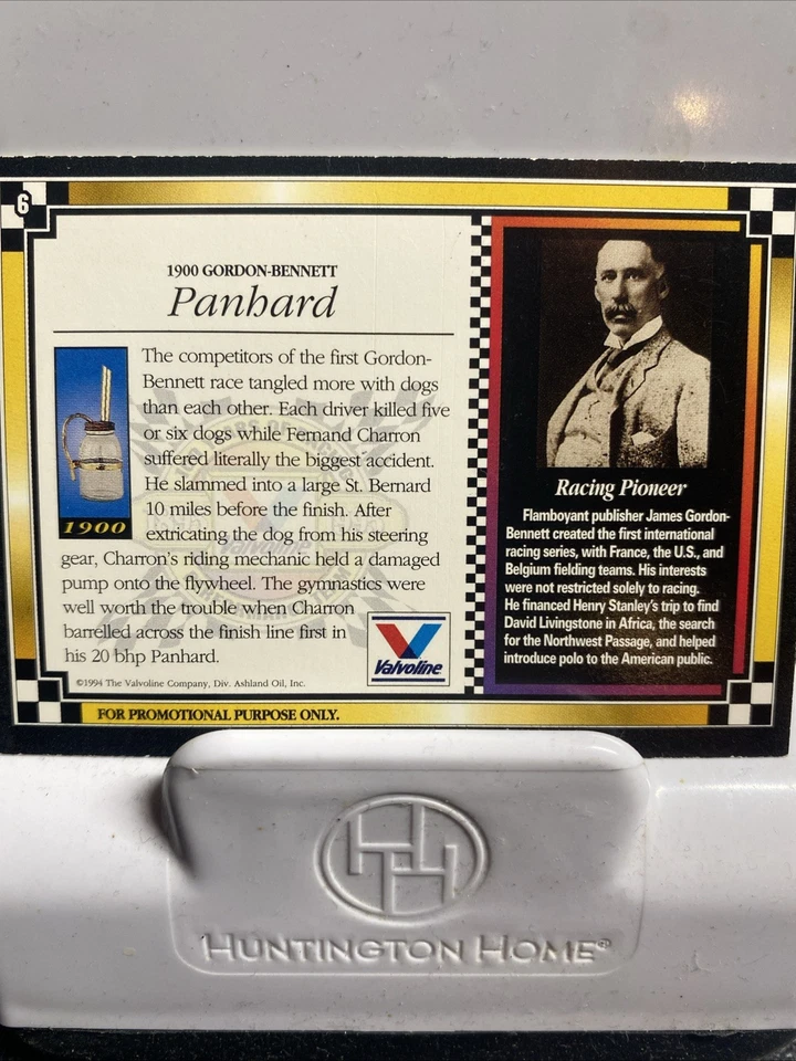 Fernando Charon Panhard Racing Card 1900 Gordon-Bennett #5 Grand Prix - Image 2 of 2