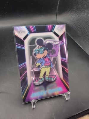 Topps Disney 2026 Neon Mickey Mouse Illuminated Neon Lights Card