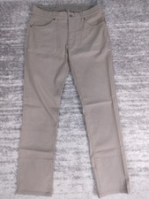 Urban Star Men's Pants Tan Stretch 5 Pocket Relaxed Fit Pant 34x32 Flawed