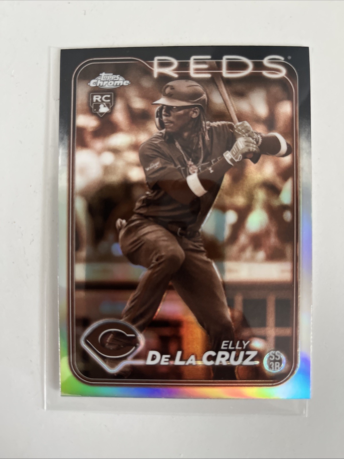 2024 Topps Chrome Elly De La Cruz RC Sepia Refractor #44