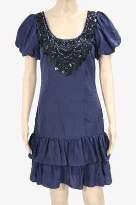 Warehouse Damen Kleid Gr. 34 (UK8) Blau NEU Shiftkleid Shirtkleid Dress