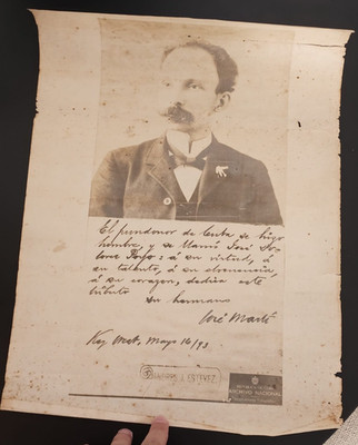 SUPER RARE JOSE MARTI NATIONAL HERO SPAN AM WAR 1910s PHOTO POSTER Cuban Art