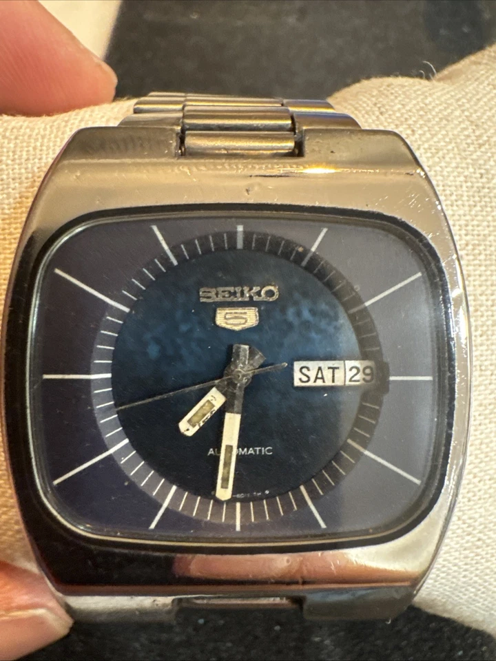 Vintage Seiko 5 Raro Dos Tonos TV Dial 6309-601A Foto 2 de 4