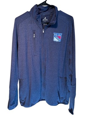New York Rangers Antigua NHL Full Zip Tri-Blend Jacket Size Mens Large NWOT