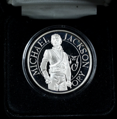 1996 Michael Jackson King of Pop 1oz Silver Round .999 HIStory