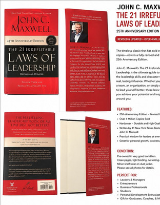 John C. Maxwell The 21 Irrefutable Laws of Leadership 25th Anniv HC DJ