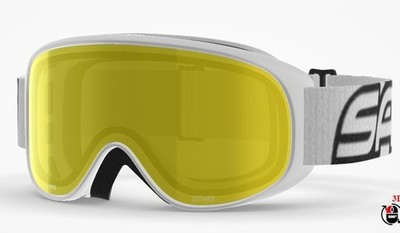 SALICE 100DARWF White Antifog Lens Ski Mask RW Yellow