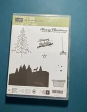 Stampin’ Up!  To You And Yours Too Stamp Set.  Christmas Deer Silhouette Tree