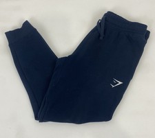 Gymshark Crest Joggers Navy Blue Size Small Mens Fleece Sweatpants