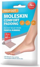 Profoot Moleskin Roll Comfort Padding 7cm x 40cm Instant Relief Rubbing