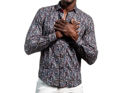 Eight X Abstract Button Down Shirt Size S
