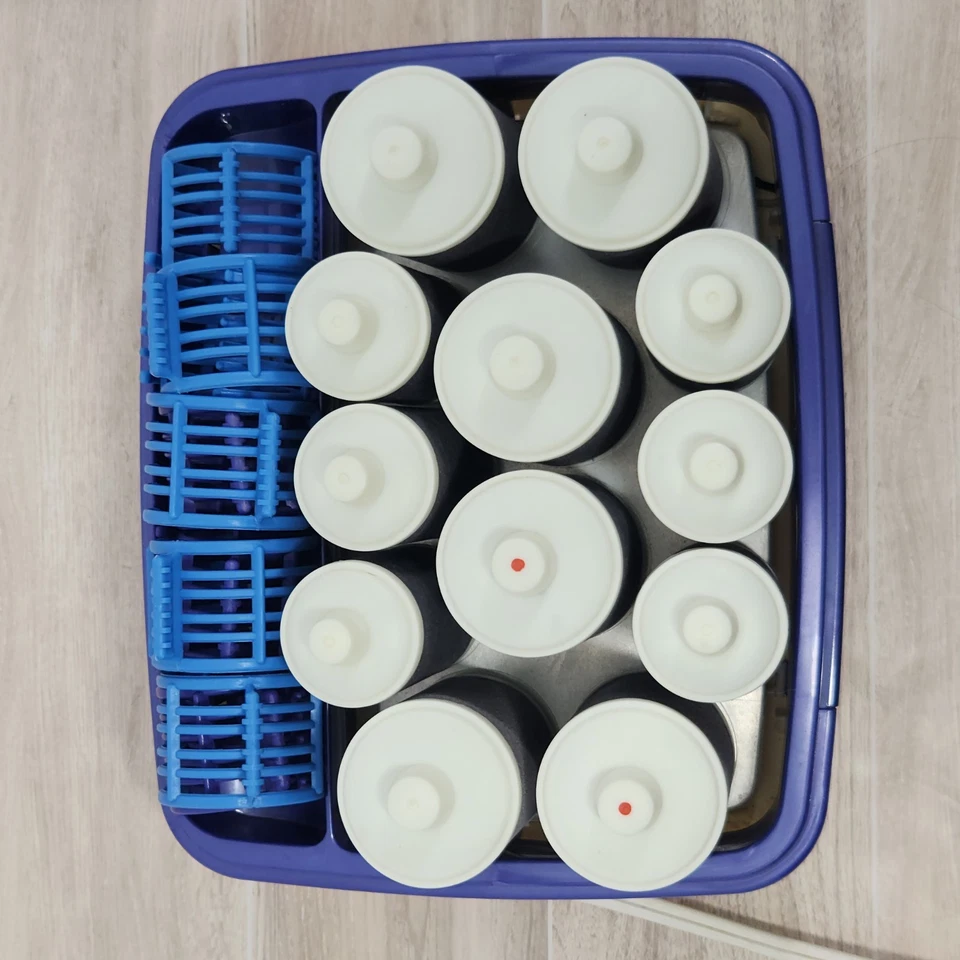 Juego de rizadores Revlon RV-258 12 rodillos calientes flocados Cool Touch con clips rizadores Foto 4 de 4