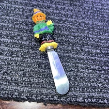 Halloween Cheese/Butter Spreader Boston Warehouse Pumpkin Scarecrow Small 3in