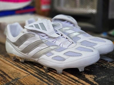 Adidas Predator Precision White/Silver Gray Soccer Cleats Shoes JS0571 Men 12