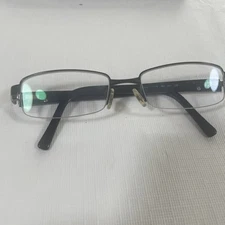 Prada VPR 64H 1BO-1O1 Black Silver Half Rim Eyeglasses Frames 51-18 135 Italy