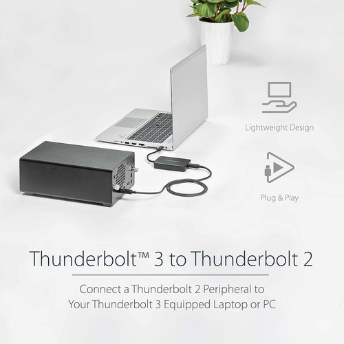 StarTech.com Thunderbolt 3 to Thunderbolt 2 Adapter (Non-Reversible) - TB3 Lapto - Afbeelding 2 van 8