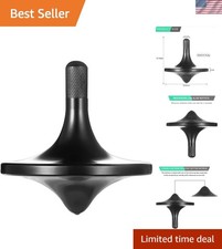 Stainless Steel 29mm Spinning Top   Long  Spin Fidget Toy, Black, Durable Metal D