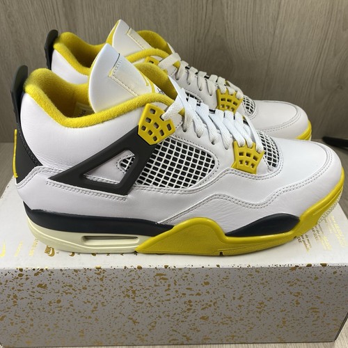 Nike Air Jordan 4 Retro Vivid Sulfur Scarpe da Ginnastica Taglia UK8.5 US11 EU43 AQ9129-101 ✅ - Foto 3 di 17