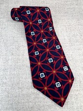 Erreuno Milano Mens Silk Necktie Italian Modern Abstract Formal Business Work