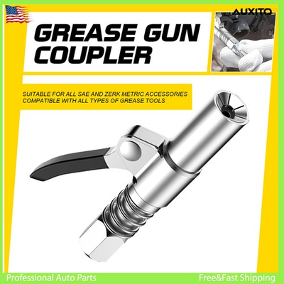 #ad NEW Grease Gun Coupler locks on over doesn#x27;t leak rated PSI 10000 High Pressure $12.34