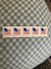 2007 Mint US Stamps 41c American Flag Coil of 5 Scott 4189