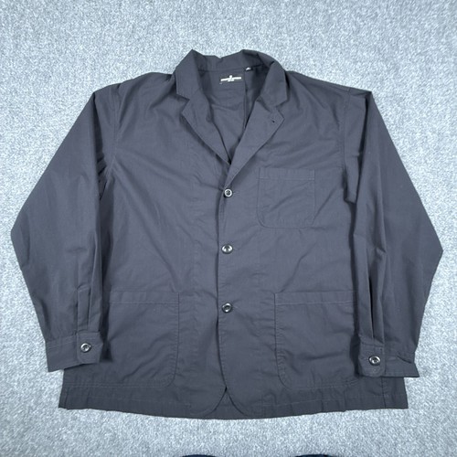 Engineered Garments, Engineered Garments x GU Jacket Men Medium Black Cordlane Chore Coat Blazer Work