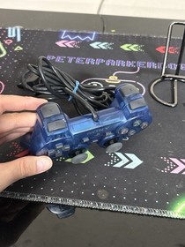 Sony PlayStation 2 PS2 Ocean Blue Clear Controller OEM SCPH-10010 TESTED Clean