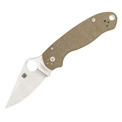 Spyderco Para 3 CPM-Cru-Wear Edelstahl und braunen Canvas Micarta-Griffschalen